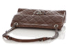 Chanel Vintage Brown Quilted Glazed Caviar Flap