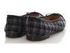 Chanel Black and Gray Plaid Wool Ballet Flats