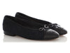 Chanel Navy Tweed Ballet Flats