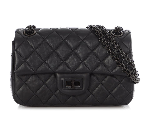 Chanel So Black Quilted Aged Calfskin Mini Reissue Classic
