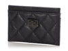 Chanel So Black Quilted Aged Calfskin Reissue Card Case