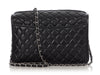 Chanel Black Quilted Shiny Calfskin Camera Bag