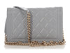 Chanel Gray Quilted Lambskin Boy Wallet on Chain WOC