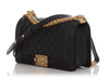 Chanel Old Medium Black Quilted Lambskin Boy Bag