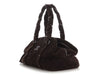 Chanel Brown Quilted Suede Lady Braid Bowler Bag