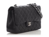 Chanel Jumbo Black Quilted Caviar Classic Double Flap