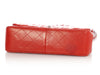 Chanel Jumbo Red-Orange Quilted Lambskin Classic Double Flap