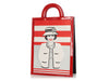 Chanel Red-Striped Leather Coco Tote