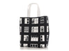 Chanel Black and White Canvas Coco Window Tote