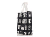 Chanel Black and White Canvas Coco Window Tote