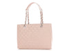 Chanel Light Pink Quilted Caviar Grand Shopping Tote GST