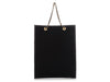 Chanel Vintage Black Wool Coco Silhouette Tote