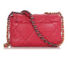 Chanel Small/Medium Pink Quilted Lambskin 19 Flap