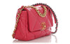 Chanel Small/Medium Pink Quilted Lambskin 19 Flap