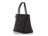 Chanel Black Quilted Caviar Medallion Tote