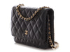 Chanel Black Quilted Caviar Wallet On Chain WOC