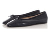 Chanel Navy Cap Toe Ballet Flats