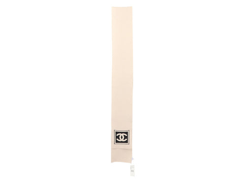 Chanel Beige CC Cotton Scarf