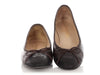 CH.X0828.08 Chanel Brown and Black Cap Toe Ballet Flats