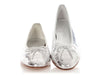 Chanel Silver Mirror Effect Python Ballet Flats