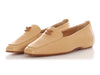 Chanel Camel Wood Logo Loafers