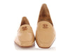 Chanel Camel Wood Logo Loafers