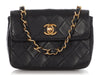 Chanel Vintage Extra Mini Black Quilted Lambskin Flap