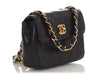 Chanel Vintage Extra Mini Black Quilted Lambskin Flap