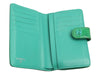 Chanel Green Quilted Patent L-Zip Pocket Wallet