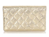 Chanel Gold Distressed Quilted Calfskin Reissue Yen Continental Leather Wallet