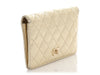 Chanel Gold Distressed Quilted Calfskin Reissue Yen Continental Leather Wallet