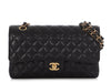 Chanel Medium/Large Black Quilted Caviar Classic Double Flap