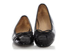 Chanel Black Leather and Patent Ballet Flats