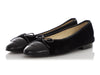 Chanel Black Velvet Ballet Flats