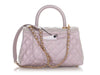 Chanel Mini Iridescent Lilac Caviar Coco Handle