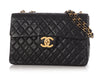 Chanel Vintage XL Jumbo Black Quilted Lambskin Classic Flap