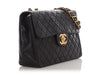 Chanel Vintage XL Jumbo Black Quilted Lambskin Classic Flap