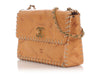 Chanel Tan Whipstitched Embossed Flap