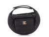 Chanel Black Quilted Caviar Mini Round Polly Pocket Pouch Hobo