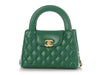 Chanel Green Quilted Calfskin Nano Kelly