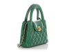 Chanel Green Quilted Calfskin Nano Kelly