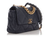 Chanel Large Navy Blue Quilted Calfskin 19 Flap