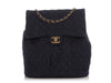 Chanel Navy Quilted Denim Urban Spirit Backpack