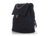 Chanel Navy Quilted Denim Urban Spirit Backpack