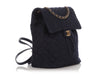 Chanel Navy Quilted Denim Urban Spirit Backpack