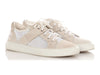 Chanel Greige Suede and Mesh Sneakers