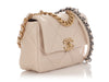 Chanel Medium Ecru Quilted Lambskin 19 Flap