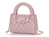 Chanel Small Pink Part-Quilted Lambskin Nano Kelly