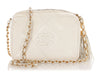 Chanel Vintage Small White Lizard Camera Bag