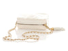 Chanel Vintage Small White Lizard Camera Bag